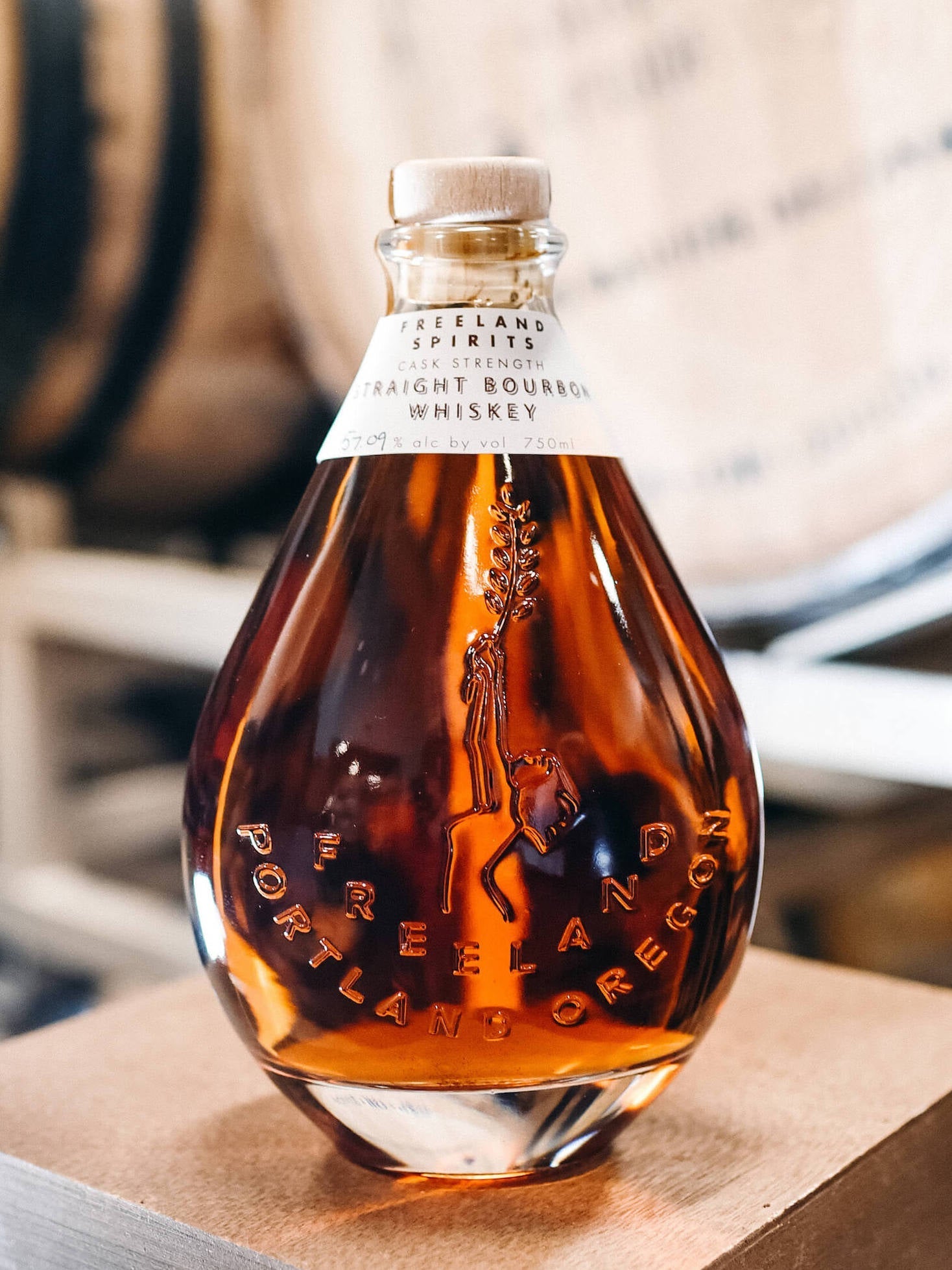 Cask Strength Bourbon Whiskey Bottle