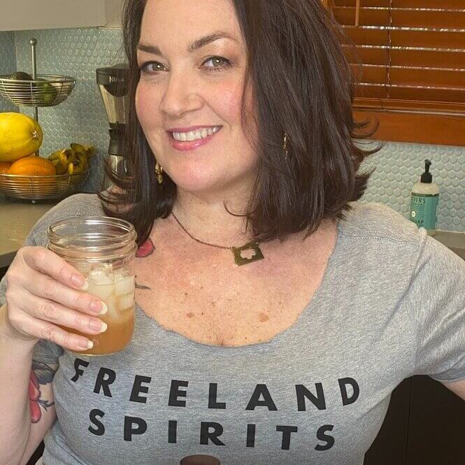 Free Spirit Kim Stegemen with her Spring Fever Cocktail