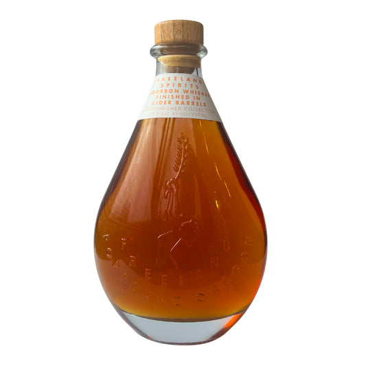 Freeland Spirits bottle of Bourbon Whiskey Finished in Cider Barrels 